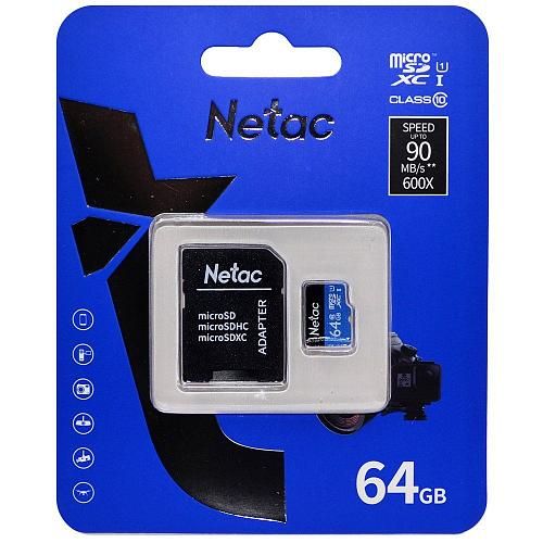 64GB NETAC P500 MicroSD UHS-I U1 class 10