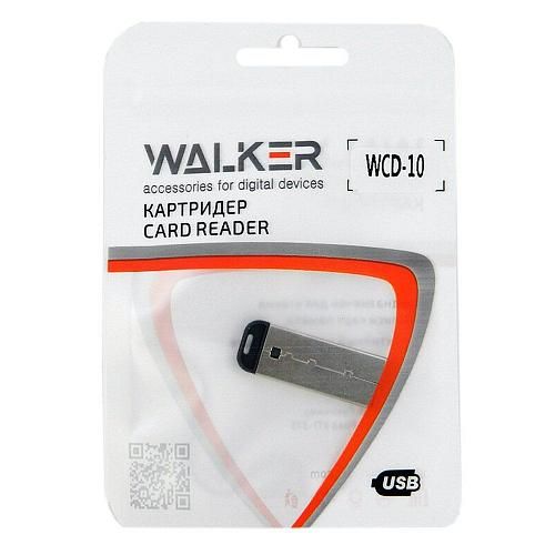 Картридер Micro SD - USB WALKER WCD-10 /цвет в ассортименте/