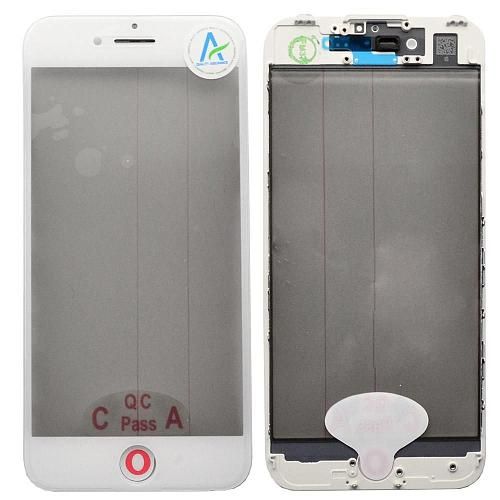 Стекло совместим с iPhone 7 + OCA + поляризатор + рамка белый (олеофобное покрытие) orig Factory