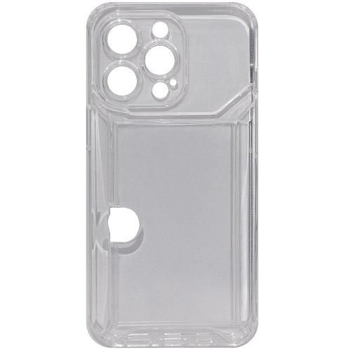 Чехол - накладка совместим с iPhone 13 Pro (6.1") cиликон прозрачный с кардхолдером Вид 2