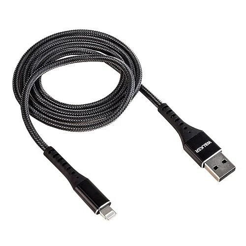 Кабель USB - Lightning 8-pin WALKER C780 черный (1м) /3,1A/