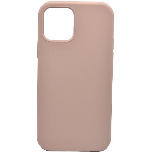 Чехол - накладка совместим с iPhone 12 (6.1") "Soft Touch" светло-розовый /без лого/