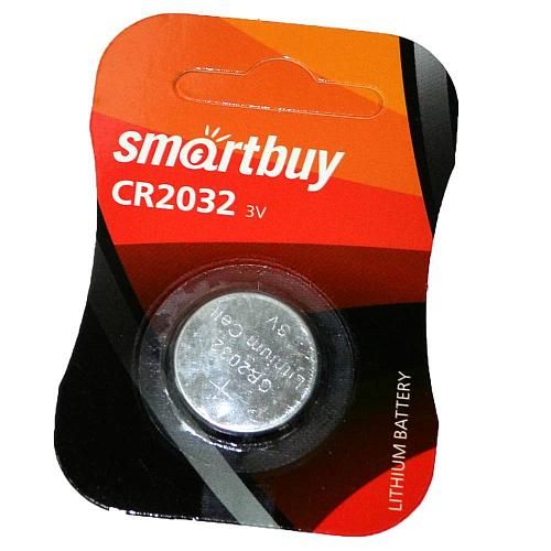 Элемент питания CR2032 литиевый SmartBuy (блистер/1шт)