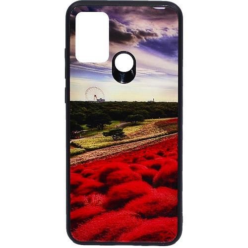 Чехол - накладка совместим с Honor 9A "Glass" Travels Вид 01