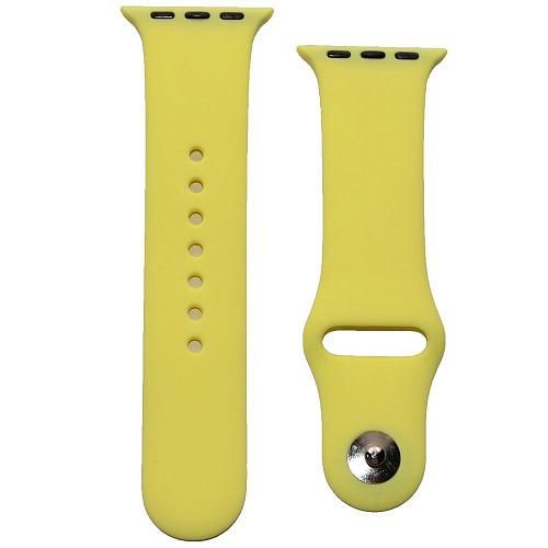 Ремешок совместим с Apple Watch (38/40/41 мм) силикон SM желтый 