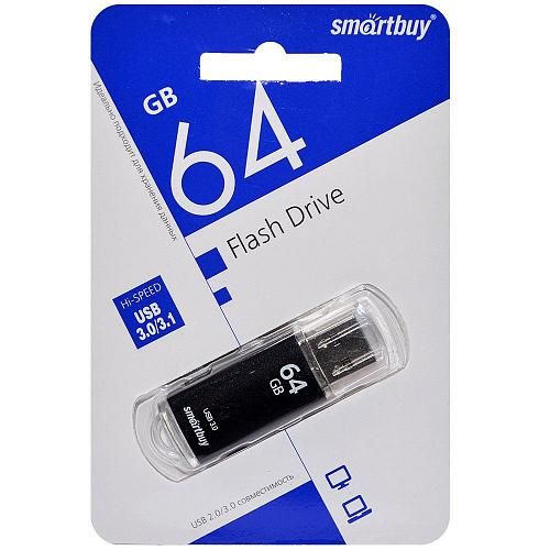 64GB USB 3.0/3.1 Flash Drive SmartBuy V-Cut черный (SB64GBVC-K3)