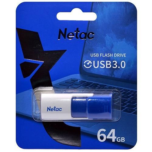 64GB USB 3.0 Flash Drive NETAC U182 синий (NT03U182N-064G-30BL)