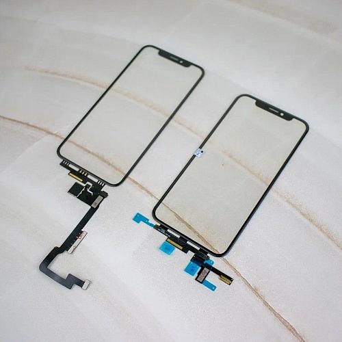Тачскрин (Сенсор дисплея) совместим с iPhone X + OCA черный orig Factory (короткий шлейф)