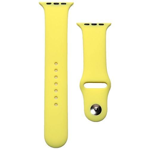 Ремешок совместим с Apple Watch (42/44/45/49 мм) силикон ML желтый 