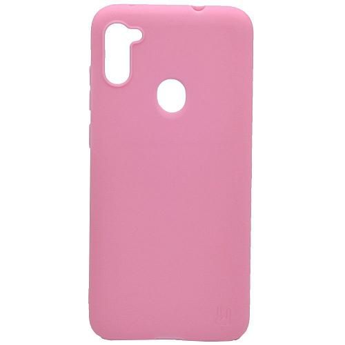 Чехол - накладка совместим с Samsung Galaxy A11/M11 SM-A115F YOLKKI Alma cиликон матовый розовый (1мм)