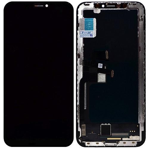 Дисплей совместим с iPhone X + тачскрин + рамка черный HD