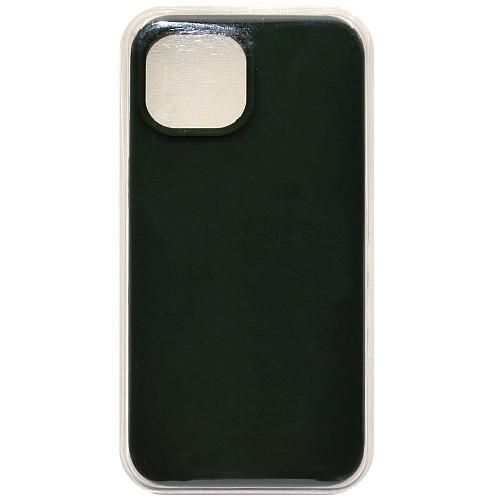 Чехол - накладка совместим с iPhone 14 (6.1") "Soft Touch" темно-зеленый 52 /с логотипом/