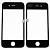 Стекло iPhone 4S черный (олеофобное покрытие)