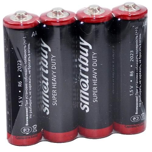 Батарейка AA R6 солевая SmartBuy (в пленке/4шт)