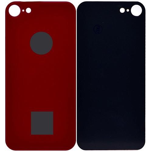 Стекло задней крышки совместим с iPhone 8 orig Factory красный /увеличенный вырез камеры/
