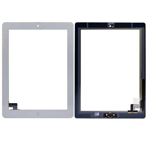 Тачскрин (Сенсор дисплея) совместим с iPad 2 + кнопка HOME белый AA