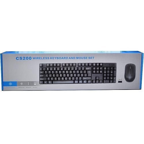 Набор беспроводной CS200 (клавиатура + мышь) черный/поврежденная упаковка/