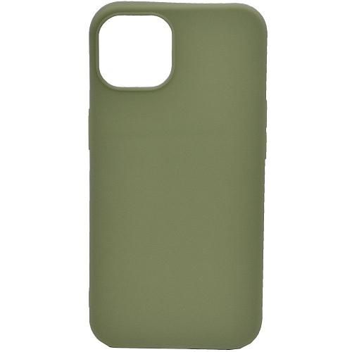 Чехол - накладка совместим с iPhone 13 (6.1") YOLKKI Alma силикон матовый зеленый (1мм)