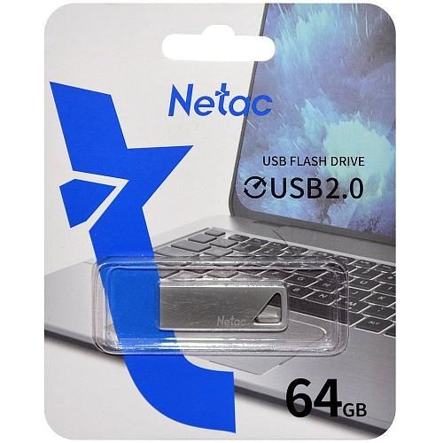 64GB USB 2.0 Flash Drive NETAC U326 серебро (NT03U326N-064G-20PN)