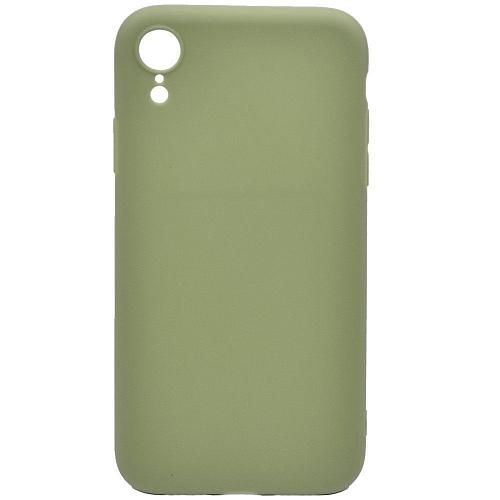 Чехол - накладка совместим с iPhone Xr YOLKKI Alma силикон матовый зеленый (1мм)