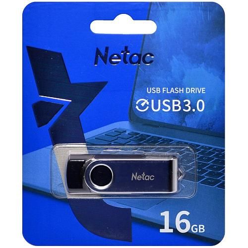 16GB USB 3.0 Flash Drive NETAC U505 черный/серебро (NT03U505N-016G-30BK)