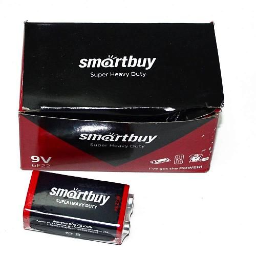Батарейка 6F22 Крона солевая SmartBuy (коробка/10шт)