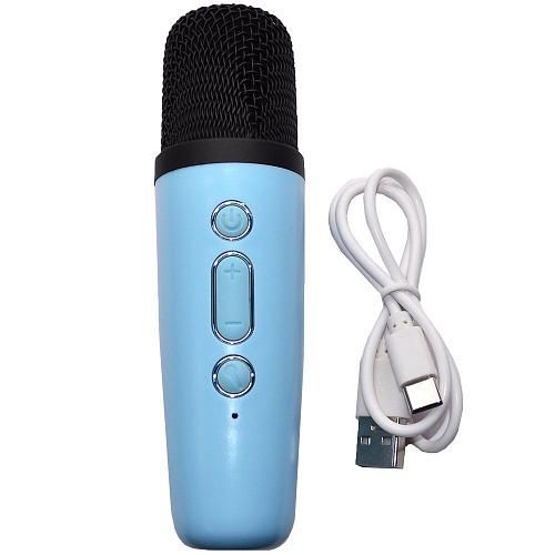 Колонка портативная RK02 + микрофон синий