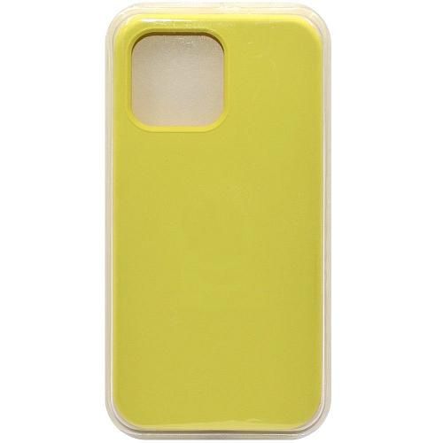 Чехол - накладка совместим с iPhone 14 (6.1") "Soft Touch" лимонный 41 /с логотипом/