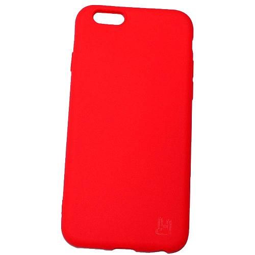 Чехол - накладка совместим с iPhone 6/6S YOLKKI Alma силикон матовый красный (1мм)