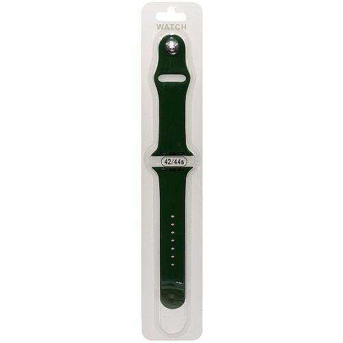 Ремешок совместим с Apple Watch (42/44/45/49 мм) силикон SM темно-зеленый
