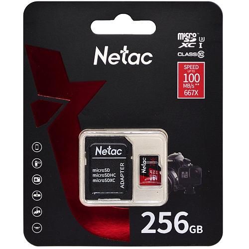 256GB NETAC P500 MicroSDXC Extreme Pro UHS-I A1 V30 class 10
