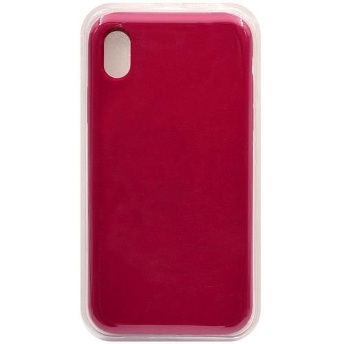 Чехол - накладка совместим с iPhone Xr "Soft Touch" малиновый 35 /с логотипом/