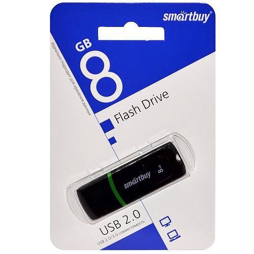 8GB USB 2.0 Flash Drive SmartBuy Paean черный (SB8GBPN-K)