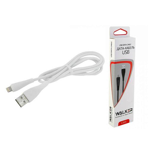 Кабель USB - Lightning 8-pin WALKER C305 белый (1м)