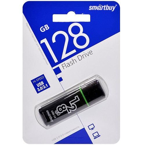 128GB USB 3.0/3.1 Flash Drive SmartBuy Glossy темно-серый (SB128GBGS-DG)