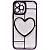 Чехол - накладка совместим с iPhone 12 Pro (6.1") "Heart" силикон фиолетовый