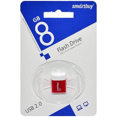 8GB USB 2.0 Flash Drive SmartBuy Lara красный (SB8GBLara-R)