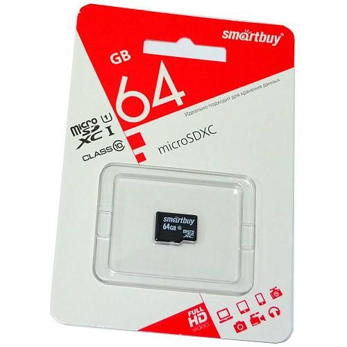 64GB SmartBuy MicroSD (Transflash) class 10 без адаптера