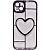 Чехол - накладка совместим с iPhone 14 Plus "Heart" силикон фиолетовый