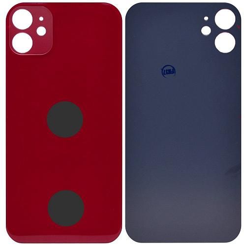 Стекло задней крышки совместим с iPhone 11 orig Factory красный /увеличенный вырез камеры/ AA