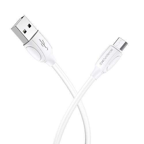 Кабель USB - micro USB BOROFONE BX19 белый (1м)