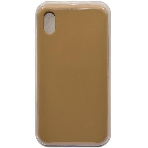Чехол - накладка совместим с iPhone Xr "Soft Touch" бледно-коричневый 28 /с логотипом/