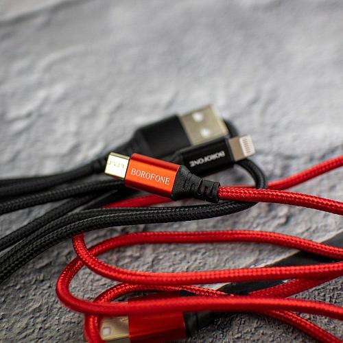 Кабель USB - micro USB BOROFONE BX54 красный (1м)