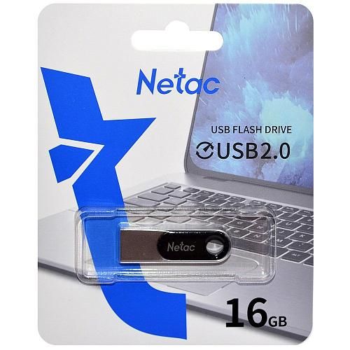 16GB USB 2.0 Flash Drive NETAC U278 черный/серебро (NT03U278N-016G-20PN)