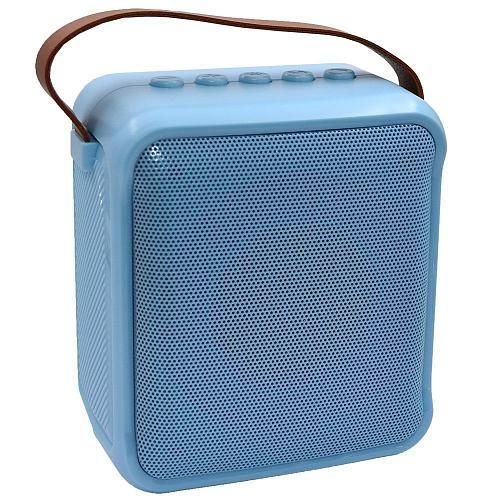 Колонка портативная RK02 + микрофон синий /повреждена упаковка/