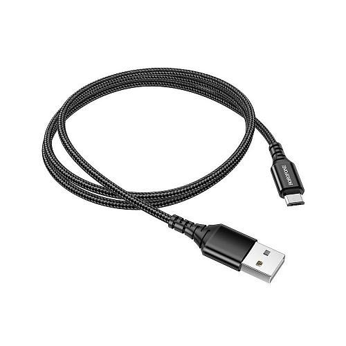 Кабель USB - micro USB BOROFONE BX54 черный (1м)/повреждена упаковка/