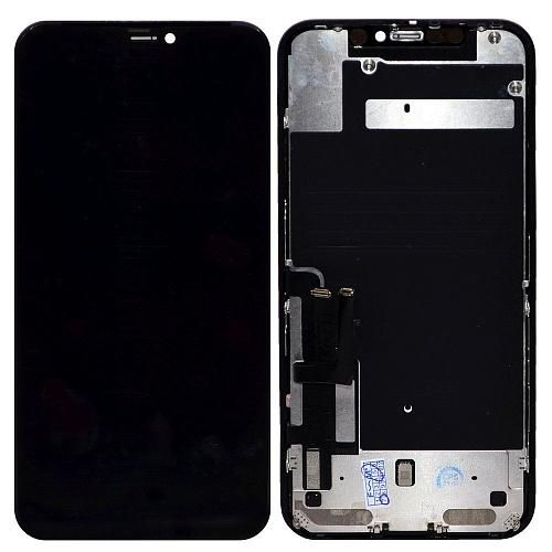 Дисплей совместим с iPhone Xr + тачскрин + рамка черный orig Used LG