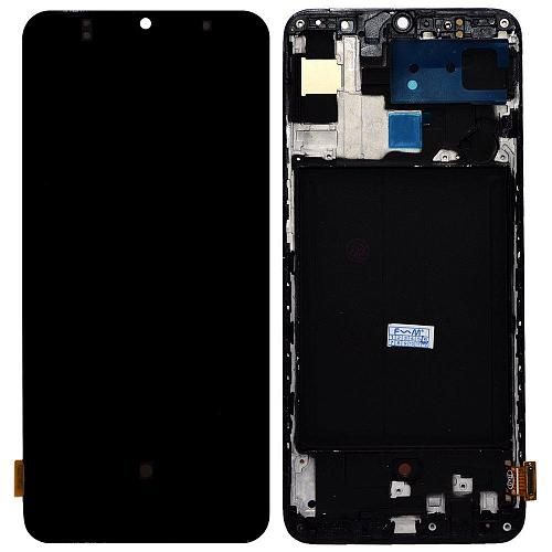 Дисплей совместим с Samsung SM-A705F/Galaxy A70 (2019) + тачскрин в рамке черный OLED