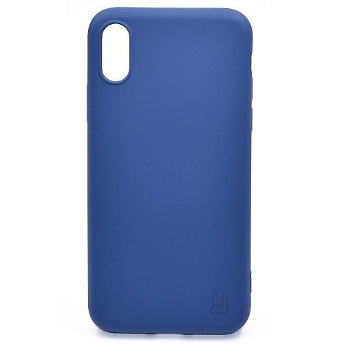 Чехол - накладка совместим с iPhone X/Xs YOLKKI Rivoli силикон синий