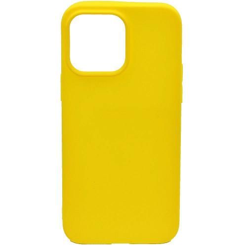 Чехол - накладка совместим с iPhone 14 Pro Max YOLKKI Alma силикон матовый желтый (1мм)